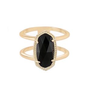 Kendra Scott Black Elyse Ring